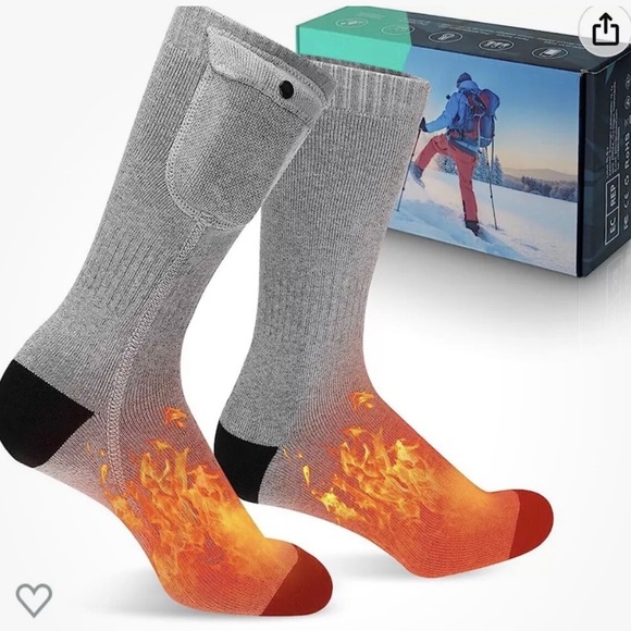 Heated Grey Socks - Picture 1 of 4